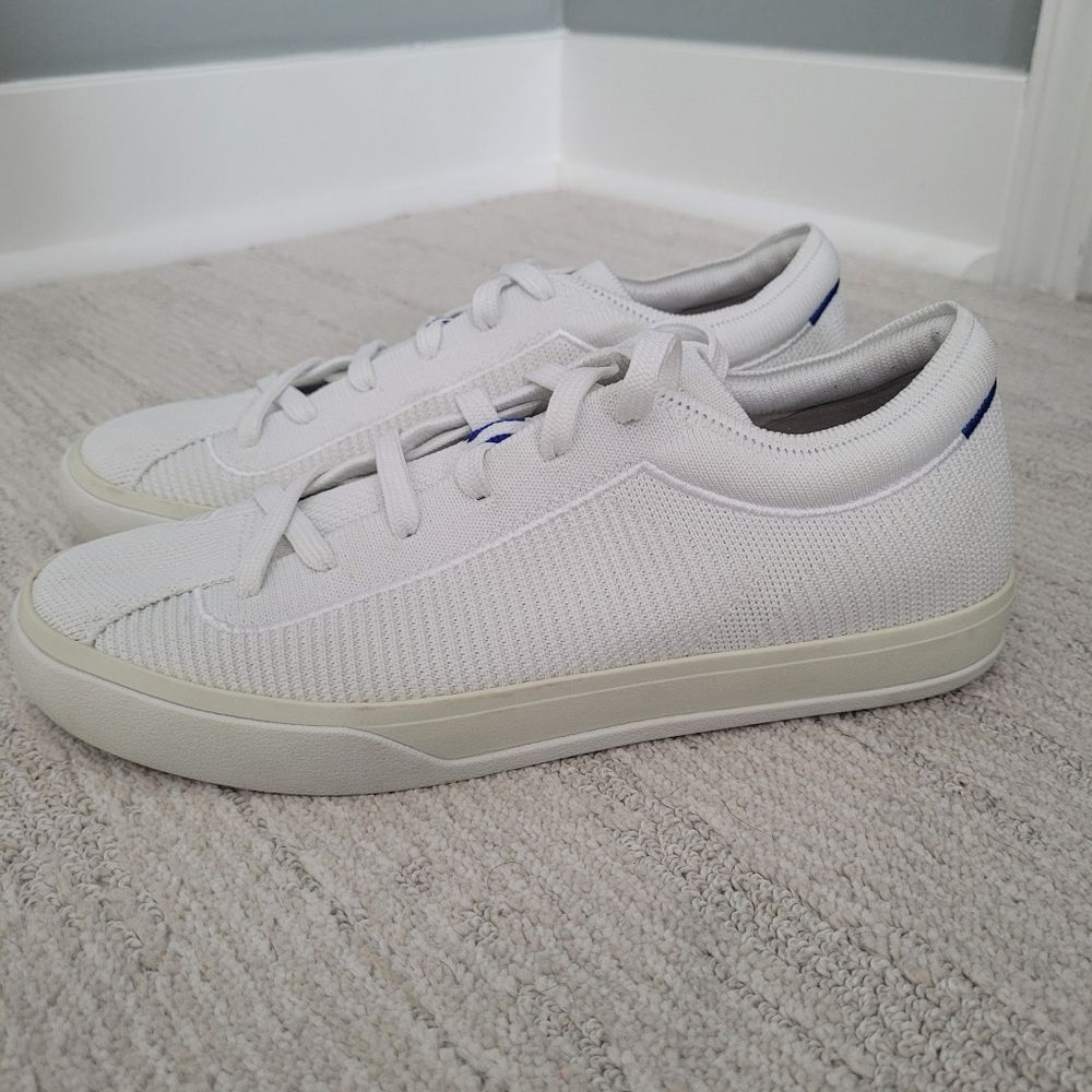 Rothys Lace Up Bright White Sneakers Size 8 - Picture 6 of 11